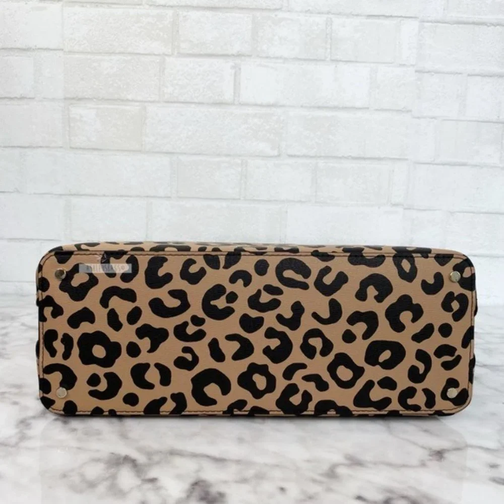 Kate Spade Darcy Leopard Cheetah Large Satchel Tote Crossbody